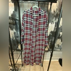 Extra Long Flannel Shirt